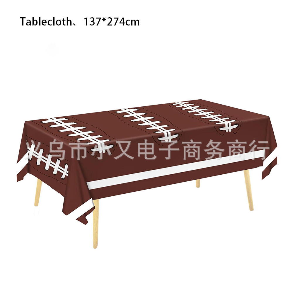 Super Bowl rugby fútbol americano fiesta de cumpleaños de los niños vajilla Placa de papel mantel decoración suministros del partido