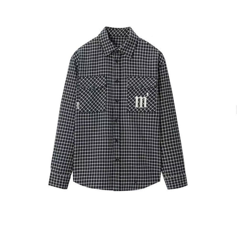 Hs118 Spring & Fall Men's Plaid Shirt Long-Sleeved Jacket Versatile Men's Jacket