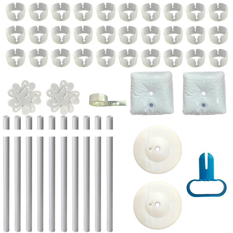 Traje de arco de globo 15-Sección de fibra de carbono poste cuadrado bolsa de agua base anillo hebilla bomba conjunto