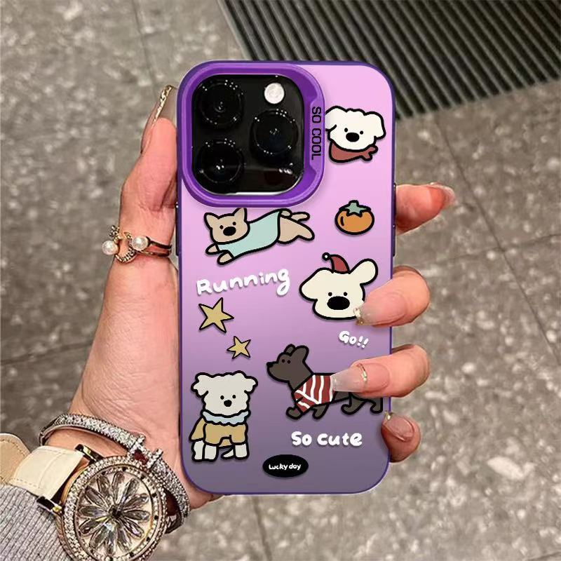 Nuevo cachorro de dibujos animados para iPhone 16 funda para teléfono móvil Apple 15promax/14 Europa y América 13pro12pm11