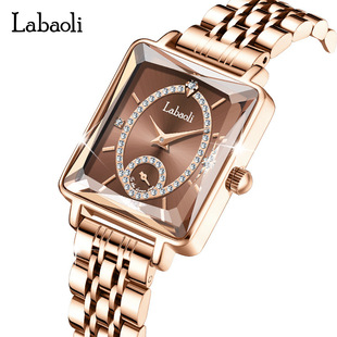 Labaoli Elegant Women's Watch Tiktok Live Hot-Selling Square Quartz Women's Watch by Fangsheng Clocks