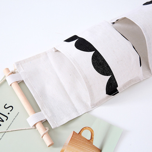 Storage bag hanging bag bedside wall hanging door behind cute fabric hanging pocket hanging storage bag dormitory storage artifact