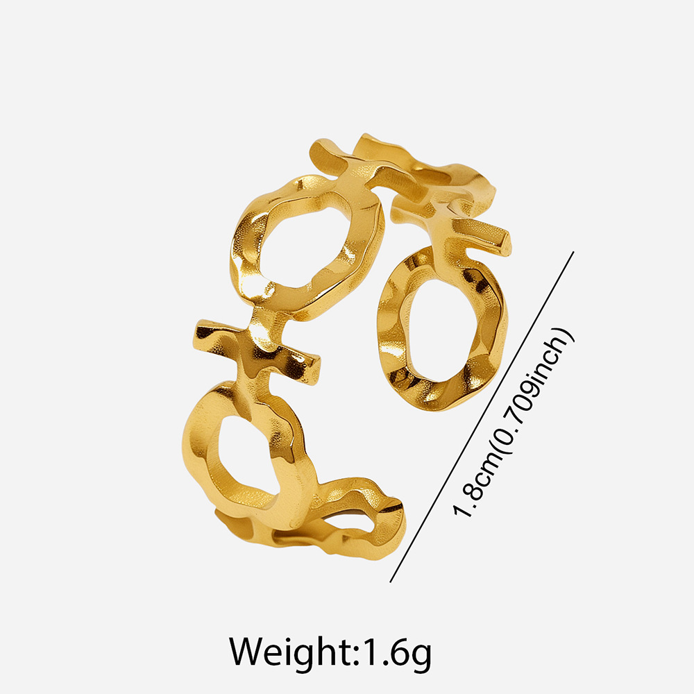 4g Weight Open Rings Classification Wholesale Jewelry IG Style Modern Style Geometric 304 Stainless Steel Plating Open Rings