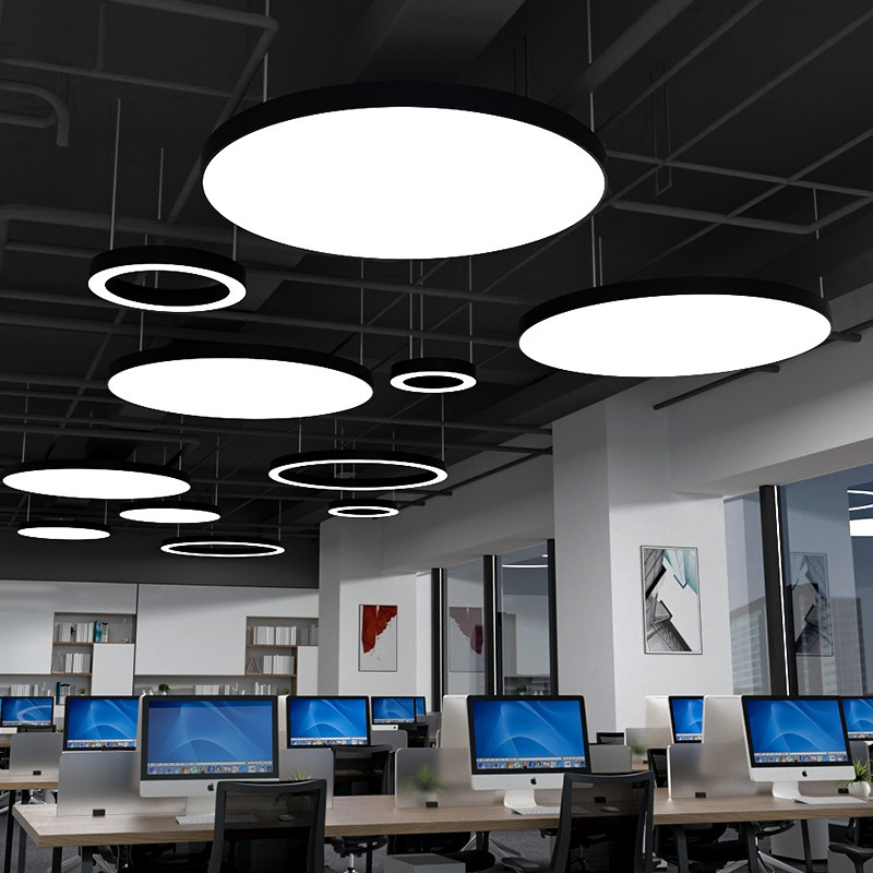 Foreign Trade Led Ring Light, Simple Modern Circular Pendant Light, Shopping Mall Store Gym Lighting, Office Pendant Light Foreign Trade Led Ring Light, Simple Modern Circular Pendant Light, Shopping Mall Store Gym Lighting, Office Pendant Light