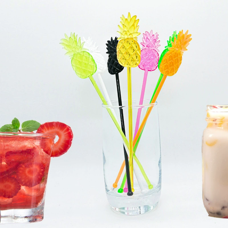 Декоративные палочки в форме ананаса для украшения дня рождения, коктейльные мешалки для бара, KTV, креативные аксессуары для вечеринок