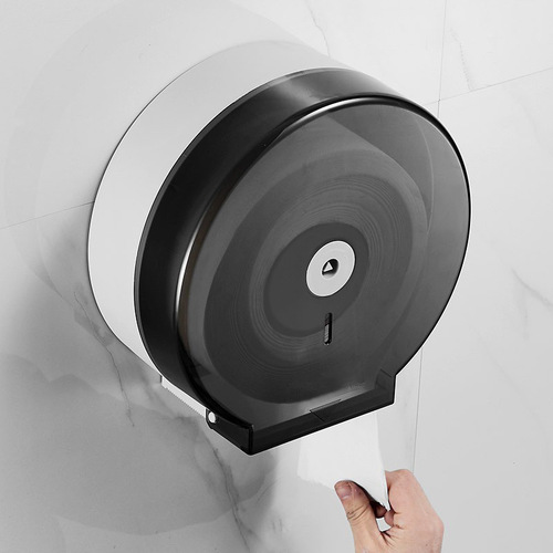 Paperless Hole Punch Hotel Large Roll Toilet Paper Box Wall-Mounted Waterproof Large Roll Tissue Box Bathroom Commercial Roll Paper Holder