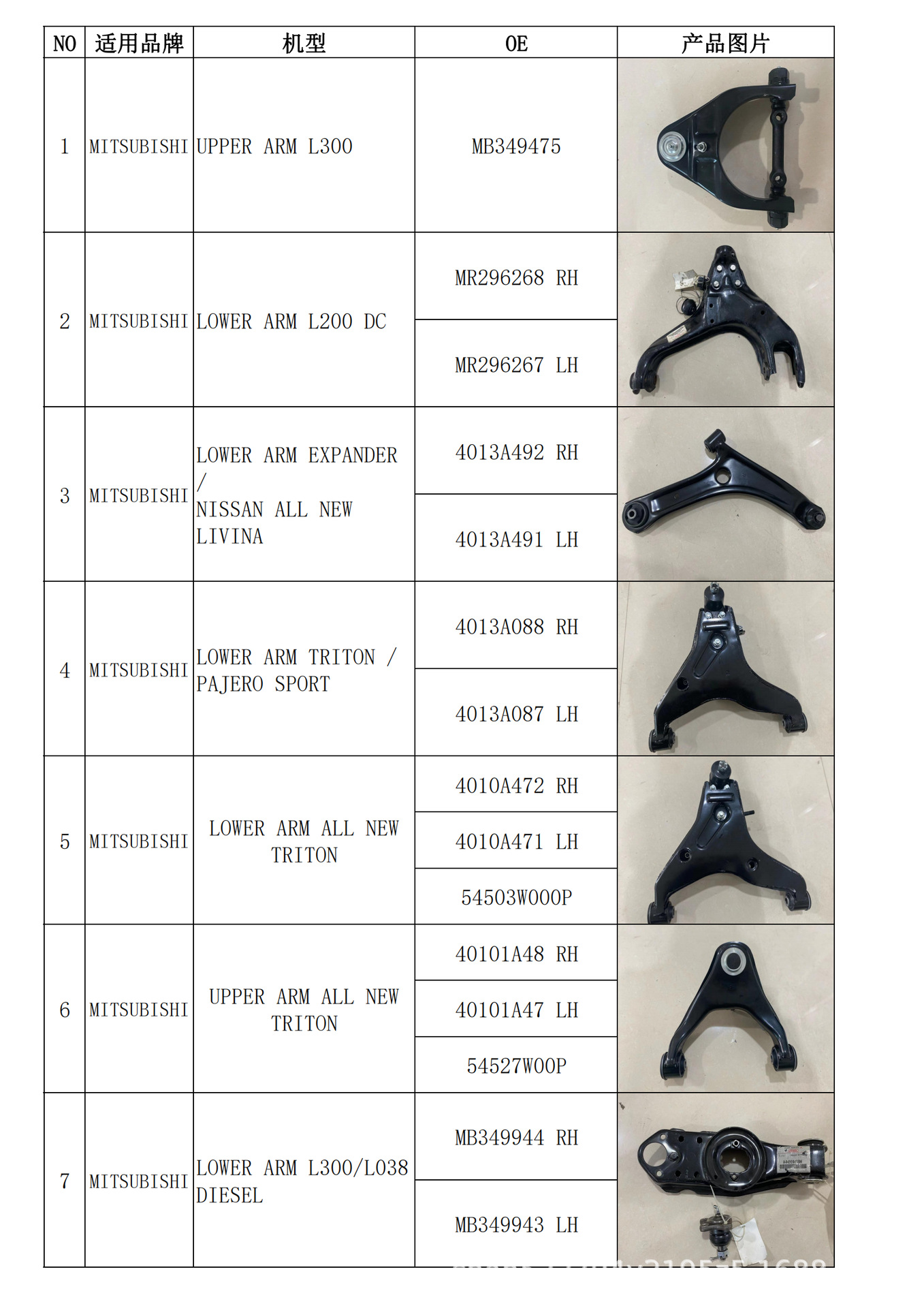 Suitable for Toyota Control Arm, Swing Arm 48068-Bz220, 48069-Bz220