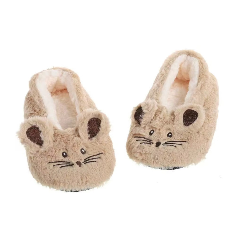 Thick Warm Fuzzy Women's Slippers Indoor Fluffy Sherpa Lined Winter Home Shoes Socks