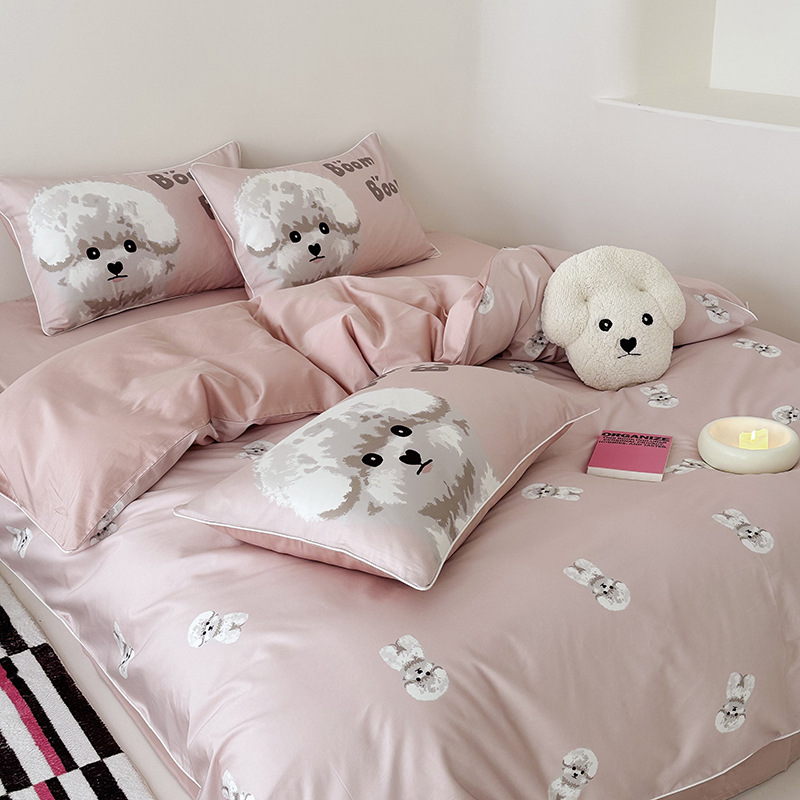 100 algodón australiano impresión digital de cuatro piezas de ropa de cama de algodón puro sábanas edredón cuatro piezas de conjunto