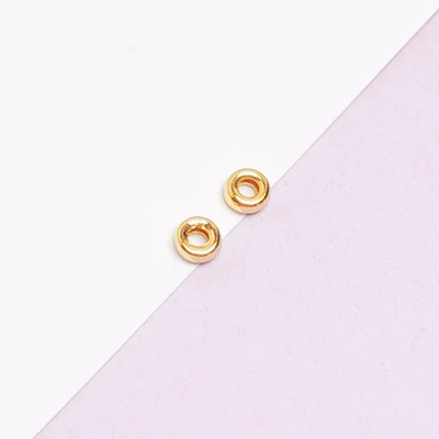Loose Bead Necklace Bracelet Spacer – Zərgərlik ara hissələri - 3mm-gold-color-two