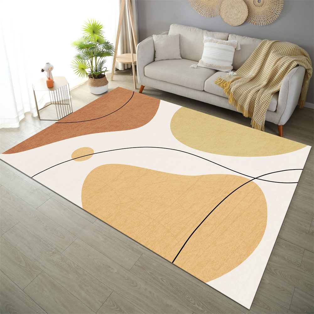 Transfronterizo de estilo europeo color sólido alfombra sala de estar mesa de café dormitorio felpa noche arte japonés ins estilo piso mat