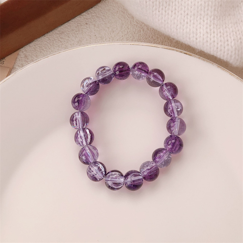 Pulsera de cuentas degradadas de hielo de estilo explosivo Mori alrededor de los dedos