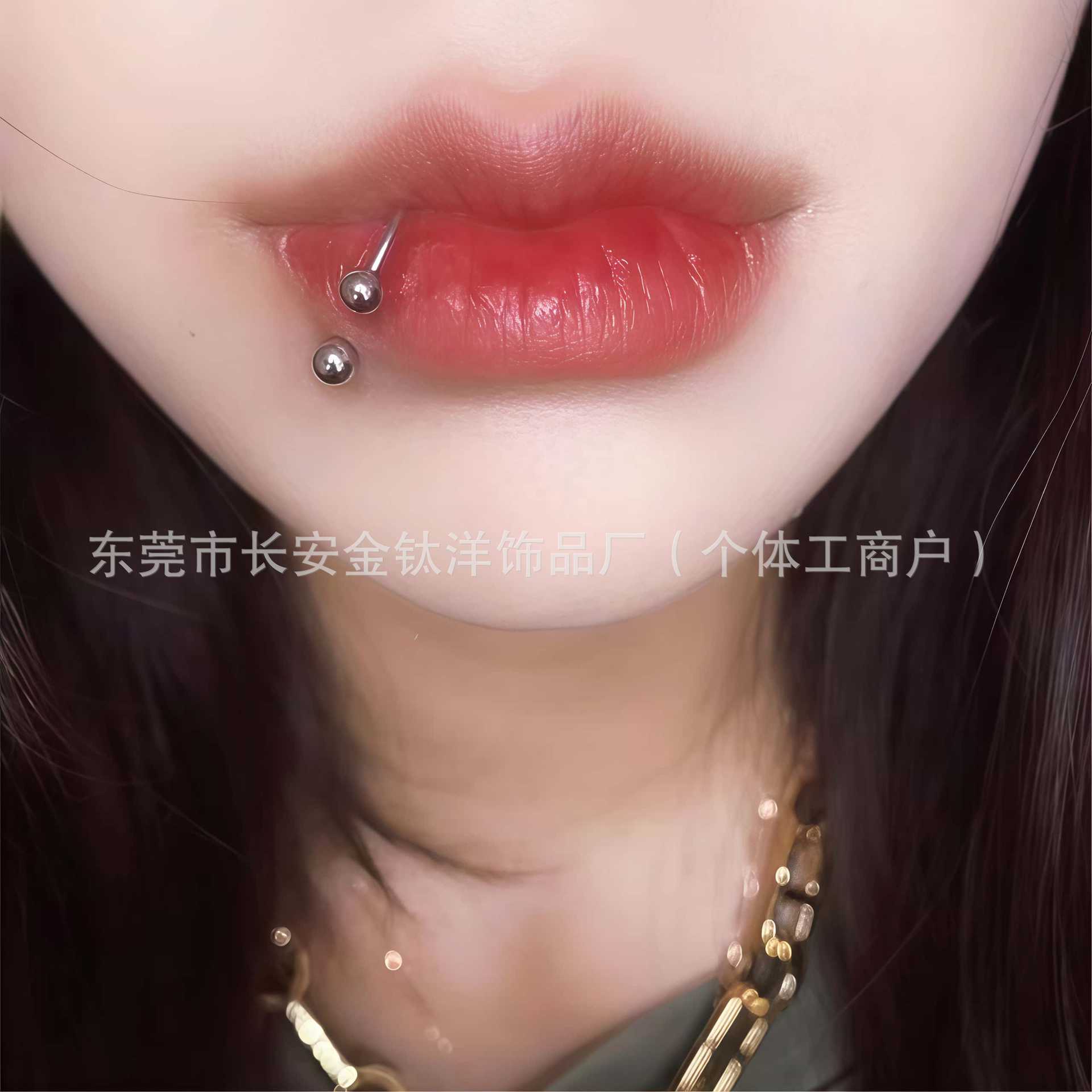 F136 Titanium 0.8mm Wire Diameter External Thread Horseshoe Nose Ring Lip Ring Ear Bone Nail G23 Titanium Alloy Body Piercing Jewelry detail image 7