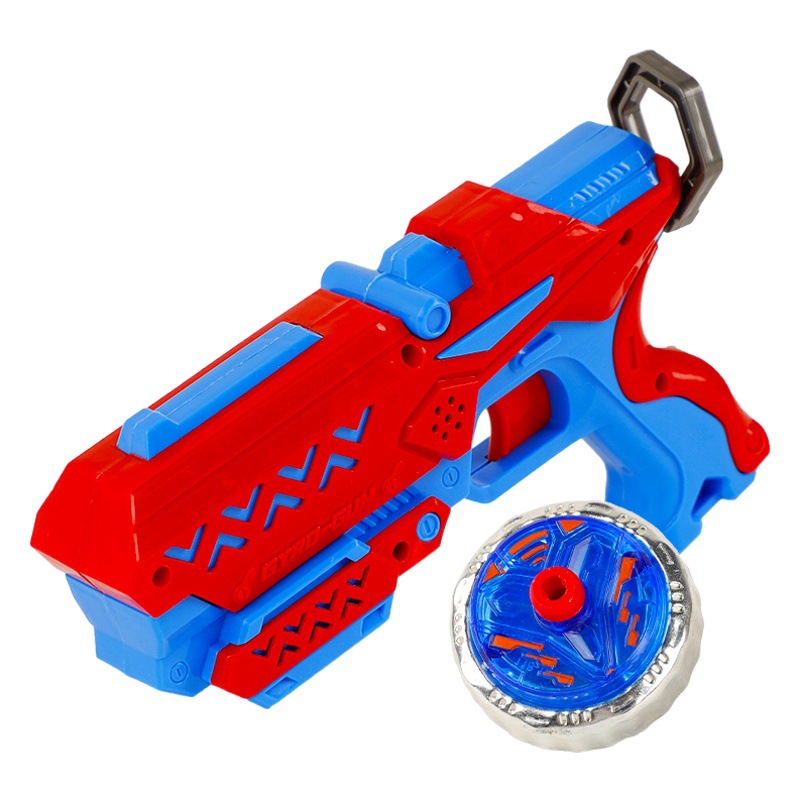 Pistola de Trompo Giratorio de Plástico Luminoso, Giratorio para Juegos al Aire Libre