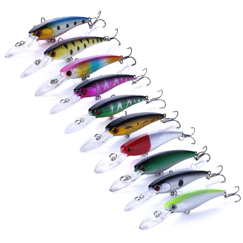 Fishing lure (HENGJIA) minnow 9 cm 8 g, realistic bionic bait, multiple colors, treble hooks