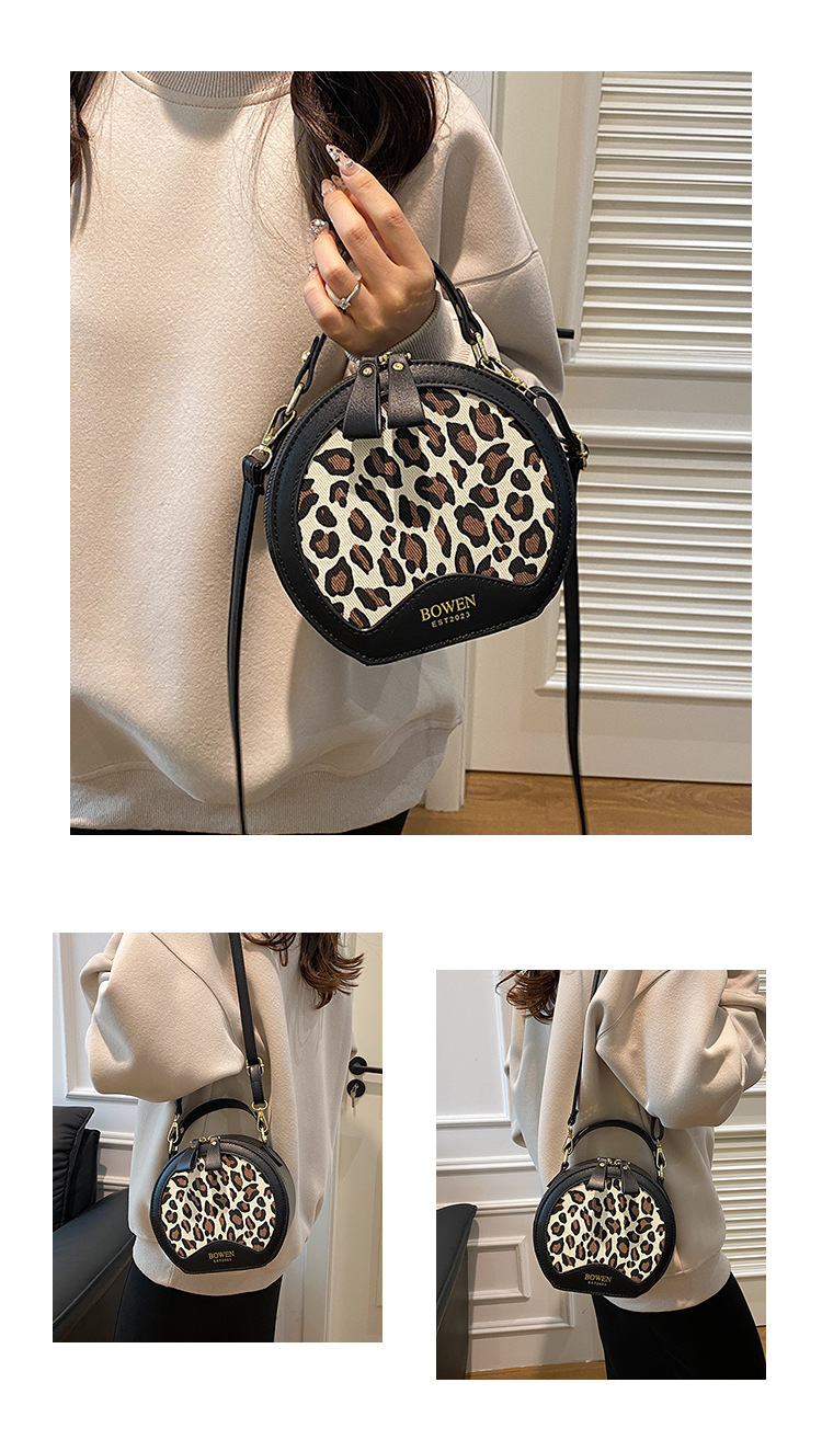 Women's 2024 popular niche fashion plaid crossbody texture handheld small round bag_voghion.com