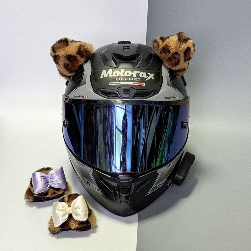 Ski Helmet Accessories Plush Rabbit Ears Removable Internet Celebrant Rabbit Ears Motorcycle Helmet Decoration Women's Riding Accessories