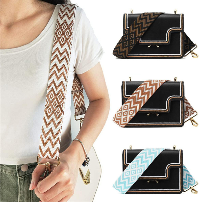 刺繍ジャカードショルダーストラップ、シングルショルダークロスボディバッグ、拡張バッグストラップアクセサリー、調節可能な交換用エスニックスタイルバッグストラップ、ショルダーストラップ|undefined