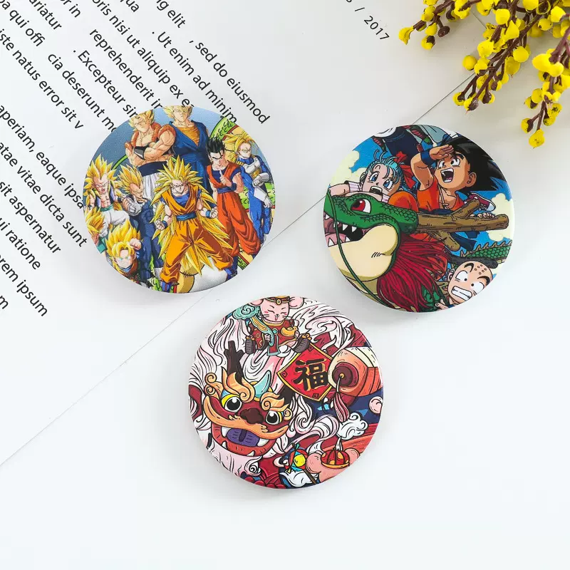 马口铁双闪徽章定制夜光徽章动漫卡通同人周边发光荧光吧唧定做