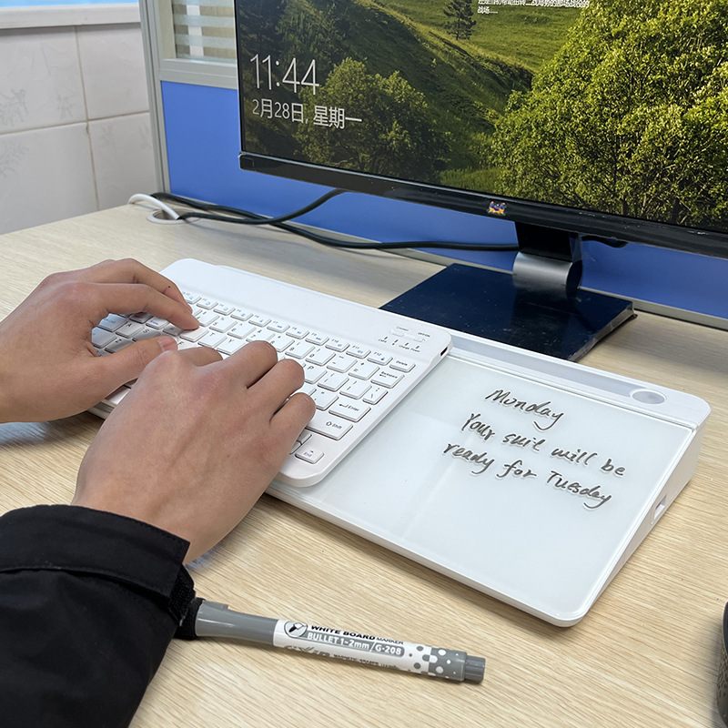 Tablero de escritura de pizarra de almacenamiento de escritorio de vidrio templado pizarra magnética para niños tablero de mensajes borrable