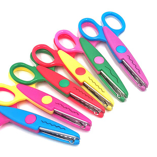Wave Lace Scissors Photo Pattern Scissors Handmade Fun DIY Stationery Kidsren's Safety Paper Cutting Scissors