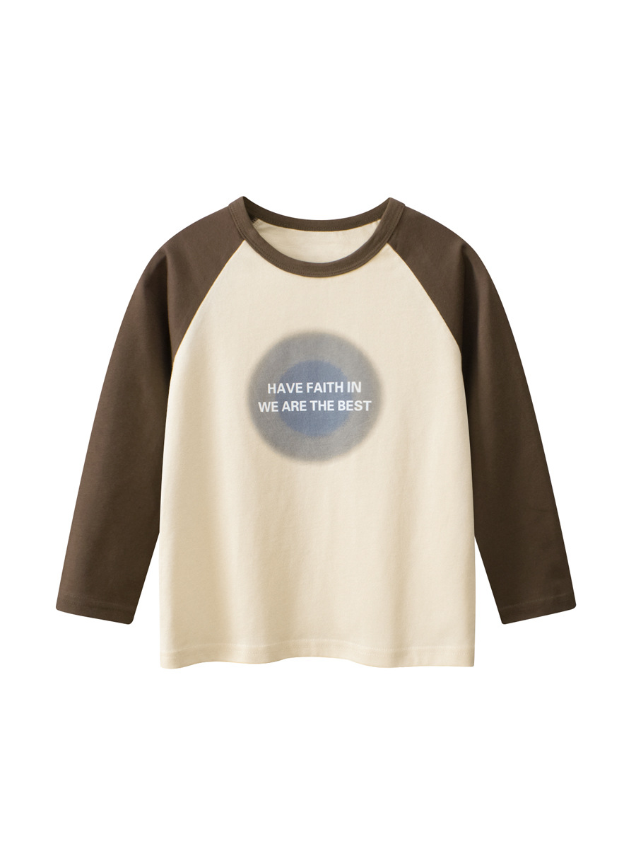 27kids ropa infantil transfronteriza otoño nueva camisa de fondo para niños camiseta de manga larga para niños ropa de bebé cabello de una pieza