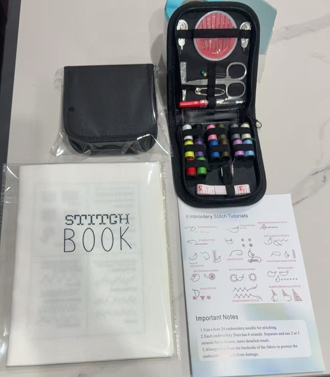Bolsa de aguja multifuncional de aguja de viaje portátil aguja de viaje herramienta de costura manual combinación