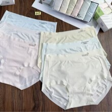 609#6条盒装 大版60支莫代尔提花舒爽透气女士内裤