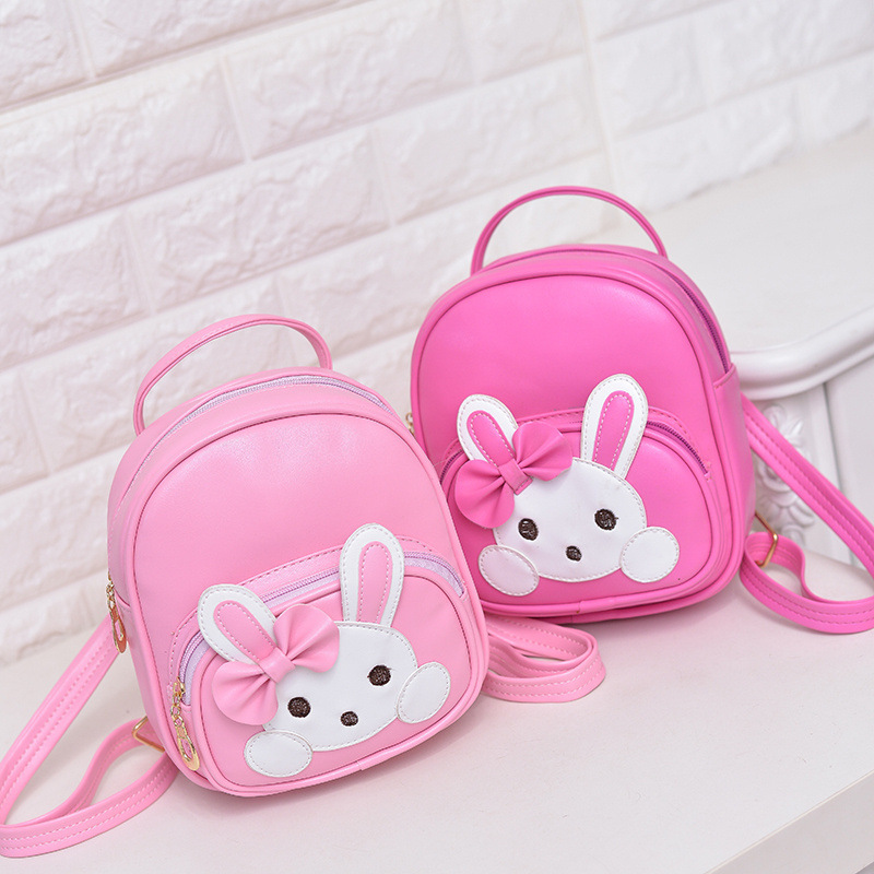Versión coreana para niños de moda mini mochila princesa niña linda mochila de cuero jardín de infantes dibujos animados salida pequeña mochila escolar