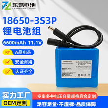 18650锂电池组6600mah11.1v适用led灯扫地机平衡车电池便携电源