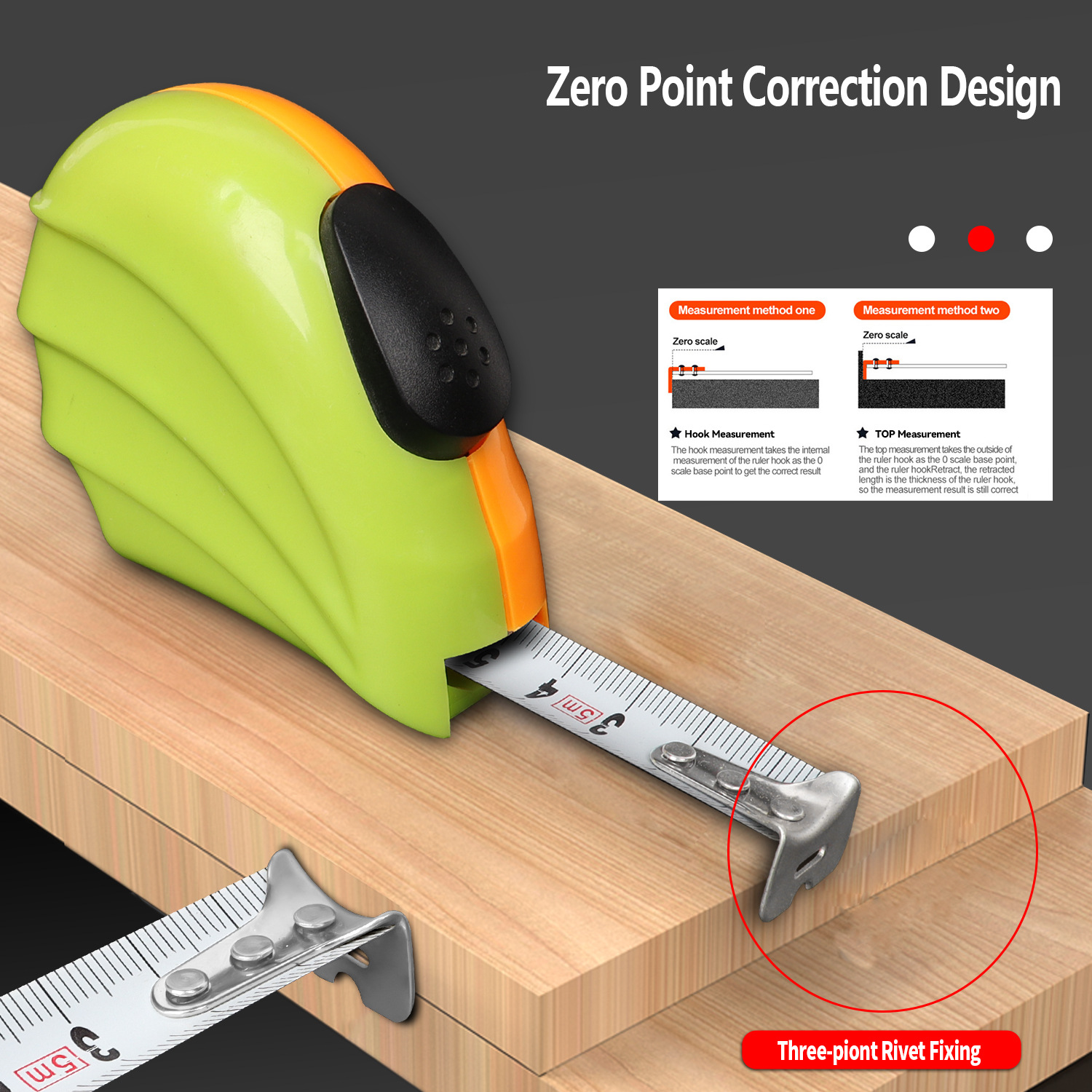 厂家批发钢卷尺工程桥梁测量工具双色尺壳量大从优高碳钢精准伸缩
