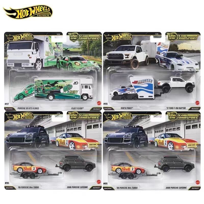 Flf56 Wind and Fire - Porsche Green Dinosaur Team Cultural Series Alloy Car Model with Iron Base and Rubber Tires