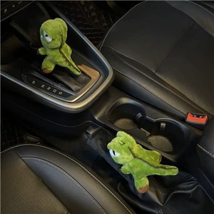 Little Dinosaur Car Gear Shift Cover, Gear Lever Protective Cover, Manual and Automatic Gear Cover, Universal Cute Handbrake Cover Set