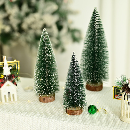 Cross-border Christmas tree 30cm household small flocked Christmas tree set Christmas gift decoration Christmas ornaments