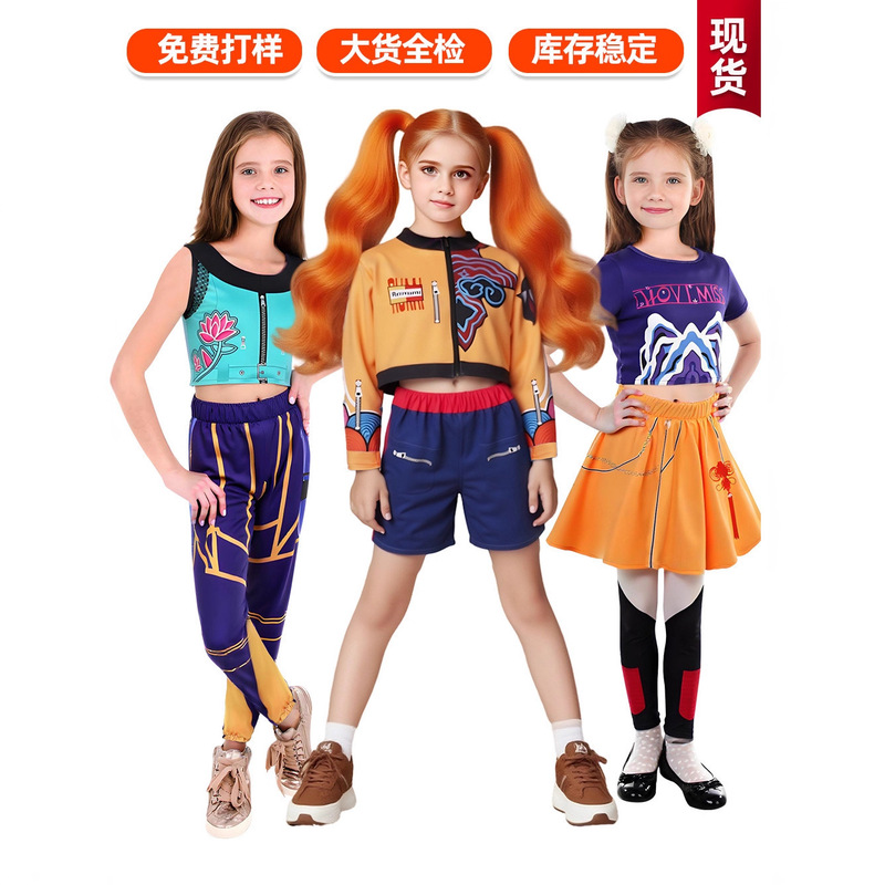 2025 New K-Pop Demon Slayer Group Clothing Popular Singer Women's Clothing Children's Clothing Demon Hunter Cosplay Costume Set