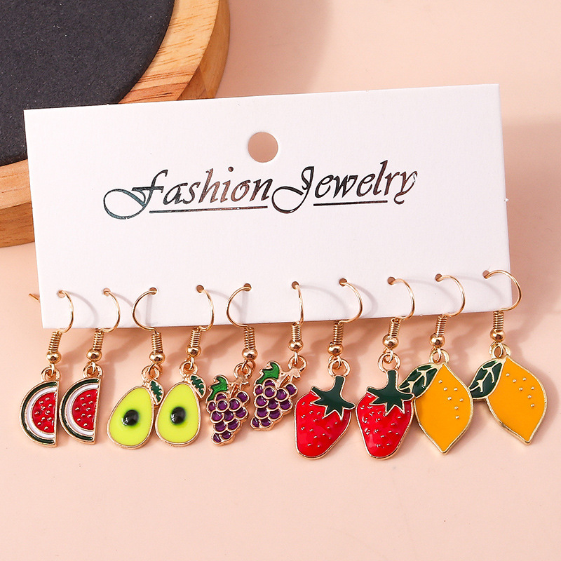 1 Set Fashion Heart Shape Flower Alloy Enamel Womenu0027S Drop Earrings