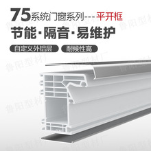 75系统塑钢门窗型材，75塑钢窗三玻压条