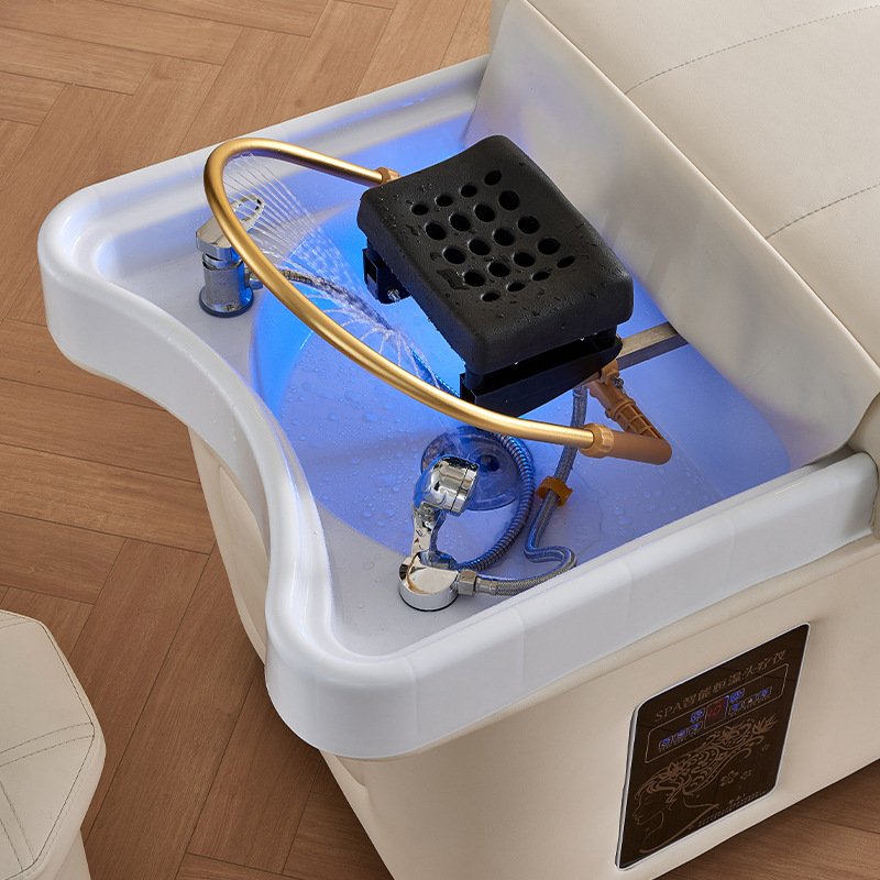 Cama de Champú para Terapia Capilar, Cama de Champú Estilo Tailandés para Salón de Belleza, Cama de Terapia Capilar con Circulación de Agua y Vapor para Masajes Especiales en Salones de Belleza