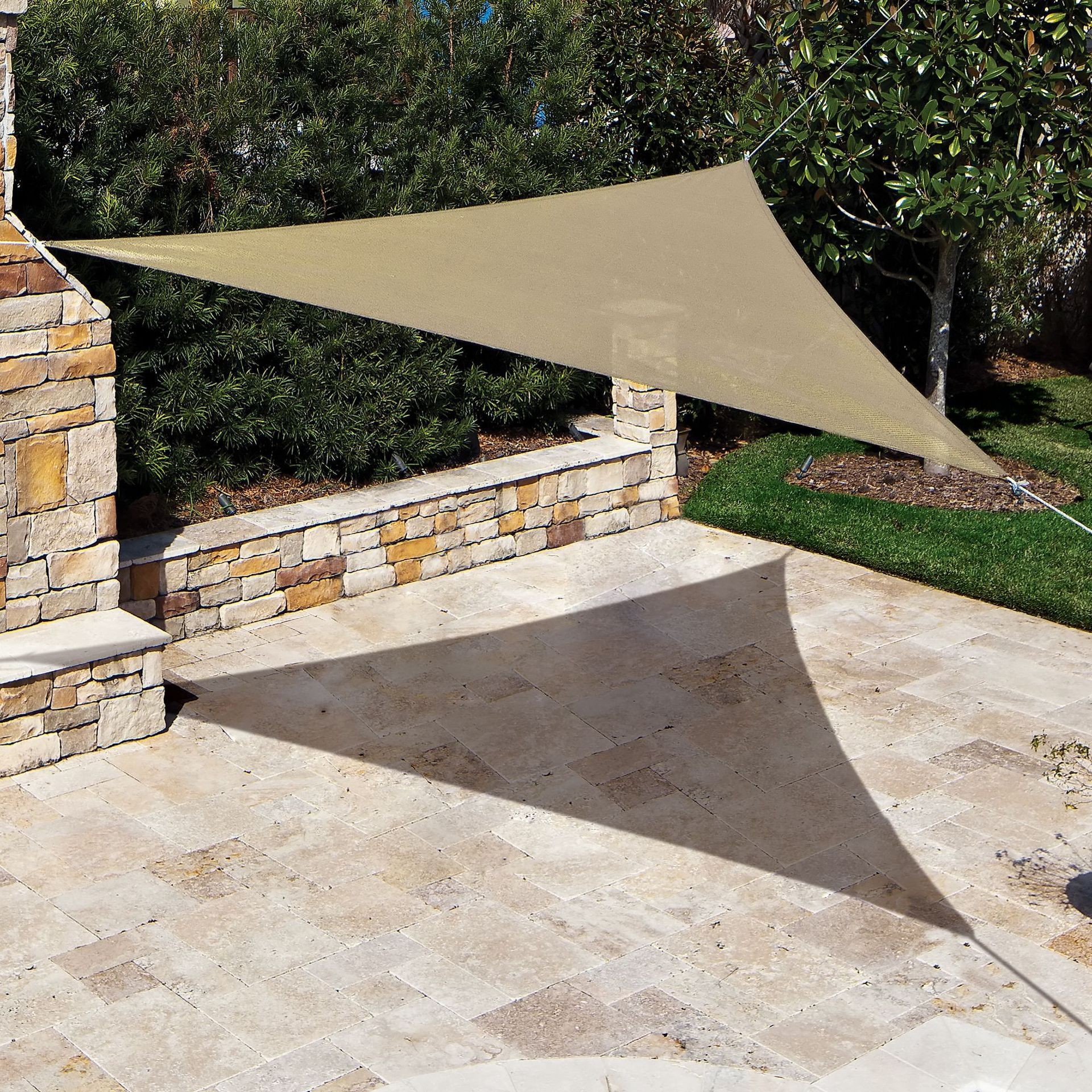 Cross-Border Outdoor Triangular Sunshade Sail, Thickened 420D Oxford Cloth, Waterproof and Uv-Resistant Colorful Canopy for Garden