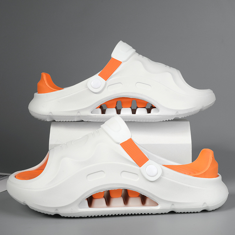 Pisar las pantuflas de mierda para uso externo de los hombres 2025 nuevo verano antideslizante y desodorante deportes para aumentar las sandalias y pantuflas de fondo grueso al aire libre