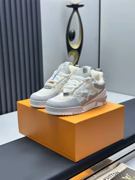 Putian shoes, Lujia Trainer, bread-style sneakers, Skate four-leaf clover design, unisex, fashionable, thick-soled, height-increasing, casual skate shoes