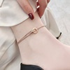 Tide, copper sexy small bell, ankle bracelet stainless steel, Korean style, simple and elegant design, new collection