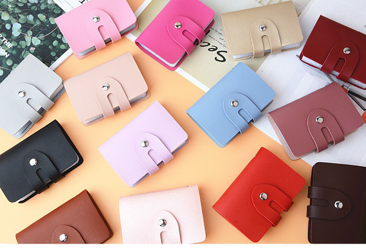 Unisex Solid Color Pu Leather Card Holders display picture 1