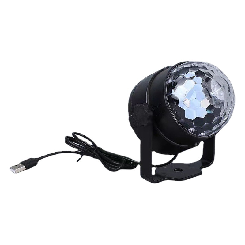 Mini bola mágica con música Bluetooth USB, luz de escenario portátil para coche, iluminación ambiental nocturna