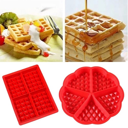 Oven waffle mold silicone baking pan homemade waffle cake baking tools chocolate fondant DIY dessert