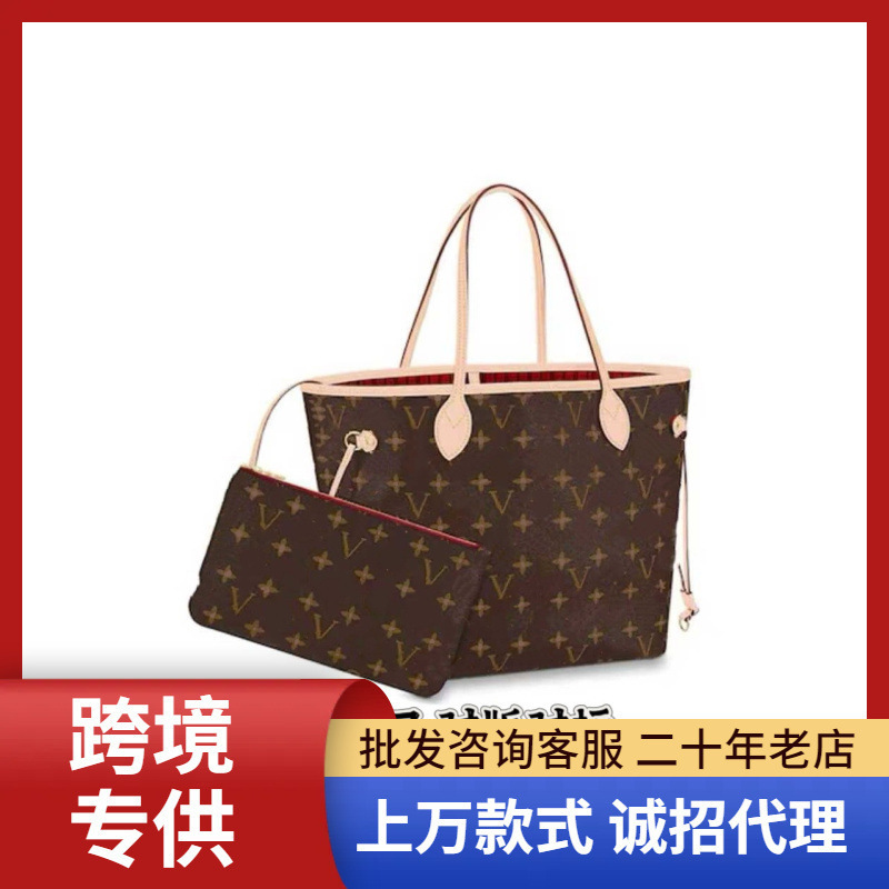 Cross-Border Women's Bag Neverfull mm Tote Tote Bag Women's Bag M41177 Red Lining Dropshipping