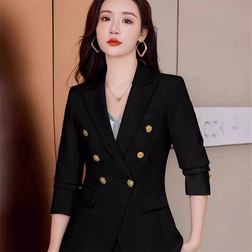 Fashion White Women's Suit Jacket 2026 Spring Fashion Long Sleeve Korean Version Goddess Commute Suit Top Women