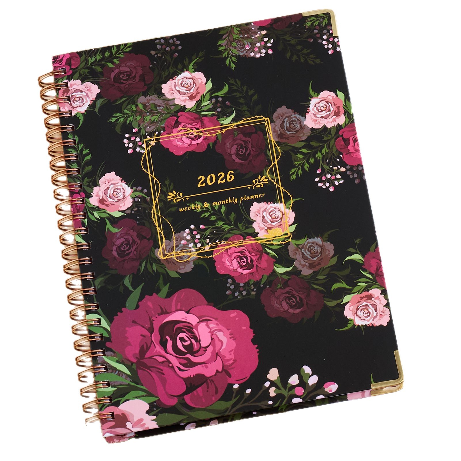 Agenda 2026 de Amazon para Comercio Transfronterizo, Formato A5, Índice de Páginas con Giro Lateral, Calendario Semanal en Inglés, Cuaderno Espiral