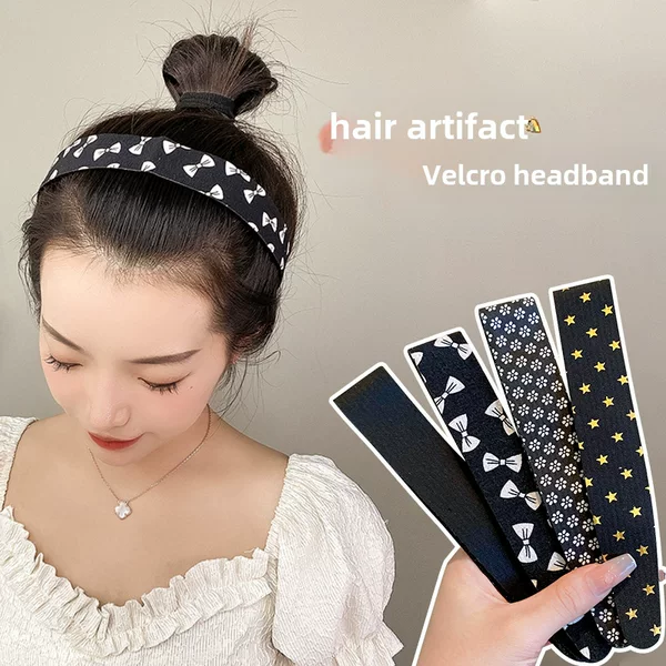 Summer Bangs Velcro Hairband Women's Hair Breaking Artifact for Adults Sticky Hair Magic Hair Bundles Hairband Hair Band