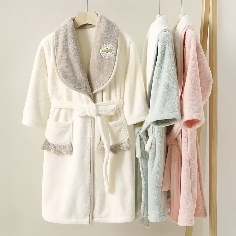 Children's nightgown wholesale absorbent quick-drying large children's thick warm bathrobe boys and girls cartoon towel bathrobe